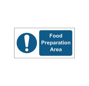 Food Prep Area Sign 1.2Mm Pp 200X100