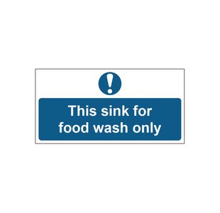 Sink Food Wash Sign Save Vnl 200X100