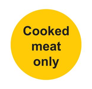 Cooked Meat Sign Save Vnl 100X100