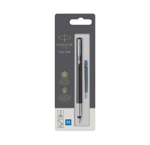 Parker Vector Black Fountain Pen Med