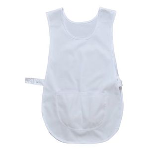 Tabard With Pocket White S/M Pk12