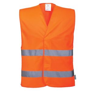 Hi-Vis Two Band Vest Org L/Xl Pk10
