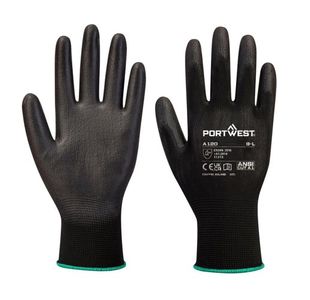 Pu Palm Glove Black Xl Pk12
