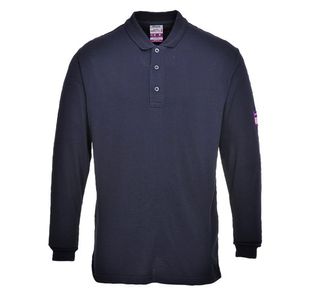 Fr Anti-Static L/S Polo Nvy 5Xl