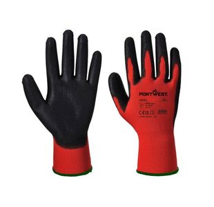 Red Pu Glove Red/Black L Pk12
