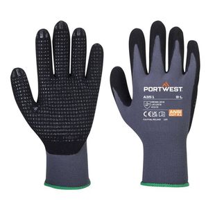 Dermiflex Plus Glove Grey/Blk S Pk12