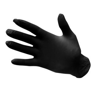 Powder Free Nit Disb Glv Blk S Pk100