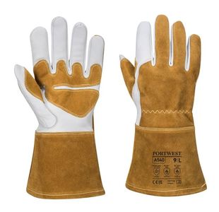 Mig Welding Gauntlet Brown Xl Pk6