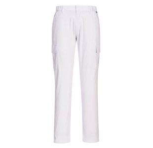 Stretch Slim Combat Trousers Wht 42