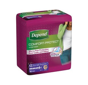 Depend Comfort Prt Pant S/M Pk10