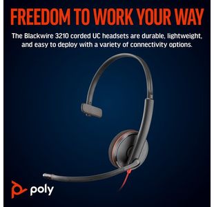 Poly Blackwire 3210 Uc Usb-C/A Hset