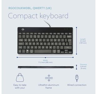 R-Go Compact Break Keyboard Black
