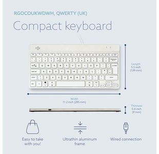 R-Go Compact Break Keyboard White