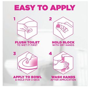 Harpic Adhesive Wc Block Floral Pk6