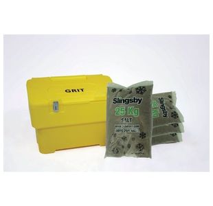 Salt Bin + Optional Locking Ylw 115L