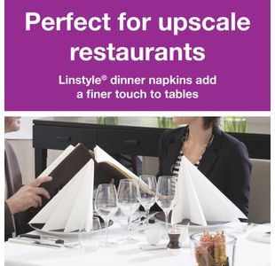 Tork Linstyle Dinner Napkin Wht Pk50