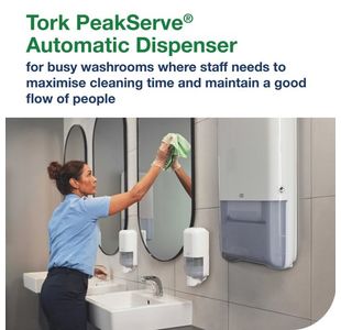Tork Peakserve Auto Hnd Twl Disp Wht