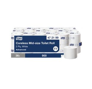 T7 Coreless Toilet Roll 2-Ply Pk36
