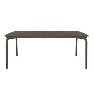 Lark Rect Slatted Table Charcoal