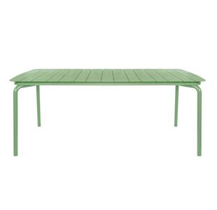 Lark Rect Slatted Table Fair Green