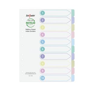 Reborn Index Dividers 10-Part Pk5