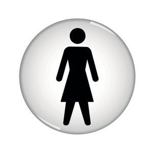 General Domed Sign Women Symbol 60Mm