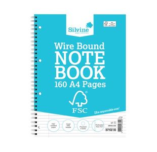 Silvine Everyday A4 Wbnd Notebk Pk5