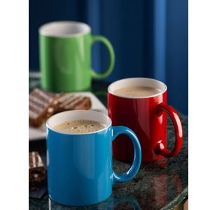 White Straight-Side Mug 12Oz Grn P12