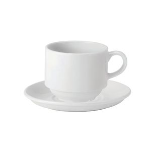 Pure White Cup X6 + Saucer X6 Pk2