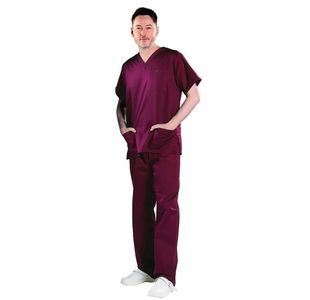 Smart Scrub Trouser Maroon L