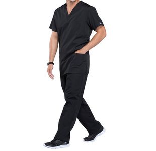 Prof V-Neck Scrub Top Black L