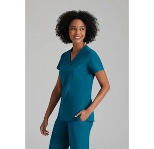 One Racer Scrub Top Bah Blue Xl