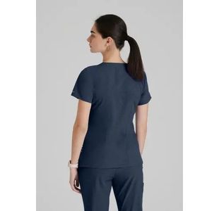 One Pulse Scrub Top Steel Xl