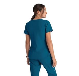 Breeze Womens Scrub Top Bah Blue Xs