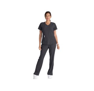 Breeze Womens Scrub Top Pewter 4Xl