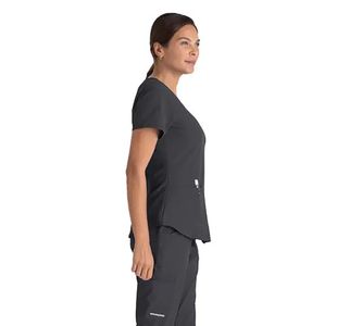 Breeze Womens Scrub Top Pewter 5Xl
