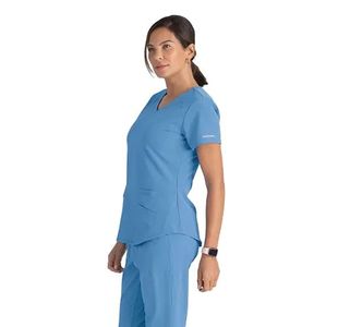 Breeze Womens Scrub Top Ceil Blu 4Xl