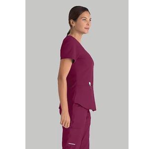 Breeze Womens Scrub Top Wine 5Xl