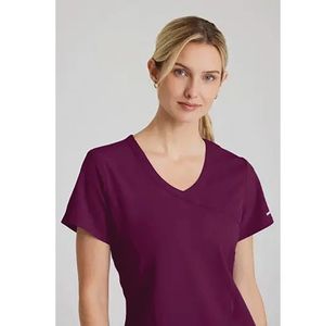 Reliance Womens Scrub Top Wine 2Xs