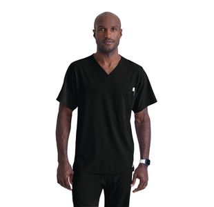 Sk0112 Unisex V Scrub Top Black S