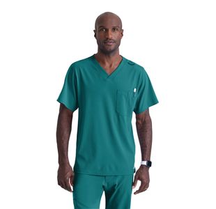 Sk0112 Unisex V Scrub Top Teal L