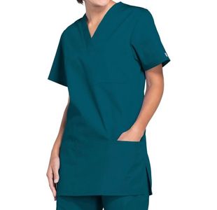 Prof V-Neck Scrub Top Carib Blue Xs
