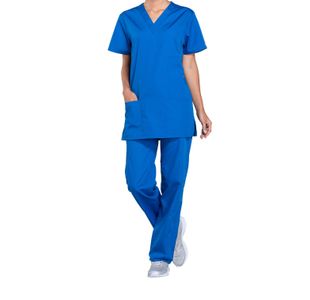 Prof V-Neck Scrub Top Ro Blue 3Xl