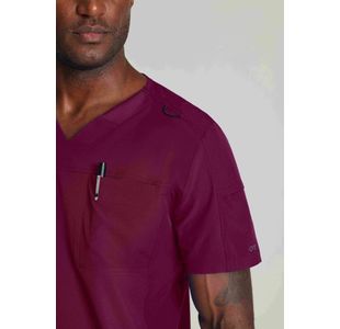 One Velocity Scrub Top Wine L