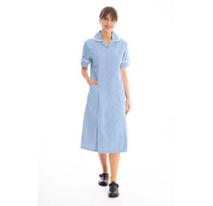 Nursing Dress Sky Blue/White 40