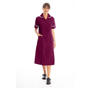 Nursing Dress Maroon/White 40