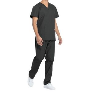 Unisex Scrub Set Top/Trs Pewter L