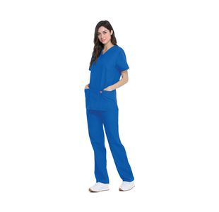 Unisex Scrub Set Top/Trs Ro Blu Xxs
