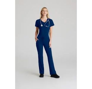 Flow Knit Scrub Top Navy L