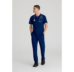 Flex Knit Scrub Top Navy L